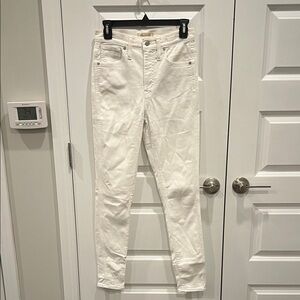 Madewell High Rise White Jeans